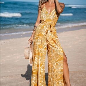 Tropical Sunshine Yellow Jumpsuit